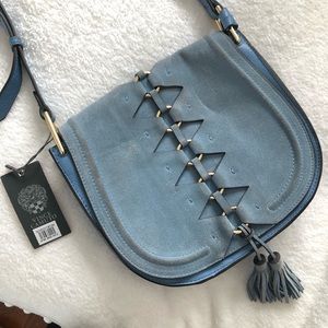 Vince camuto blue satchel purse NWT